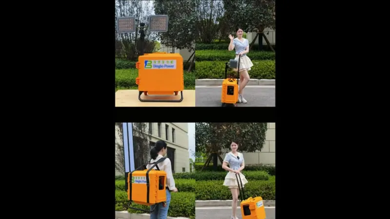 700W 가솔린 발전기가 장착된 휴대용 원격 지역 조명